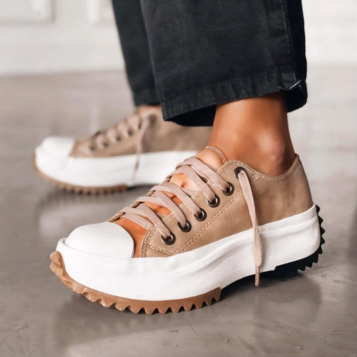 Livia™ | Zapatillas de Cuero con Plataforma