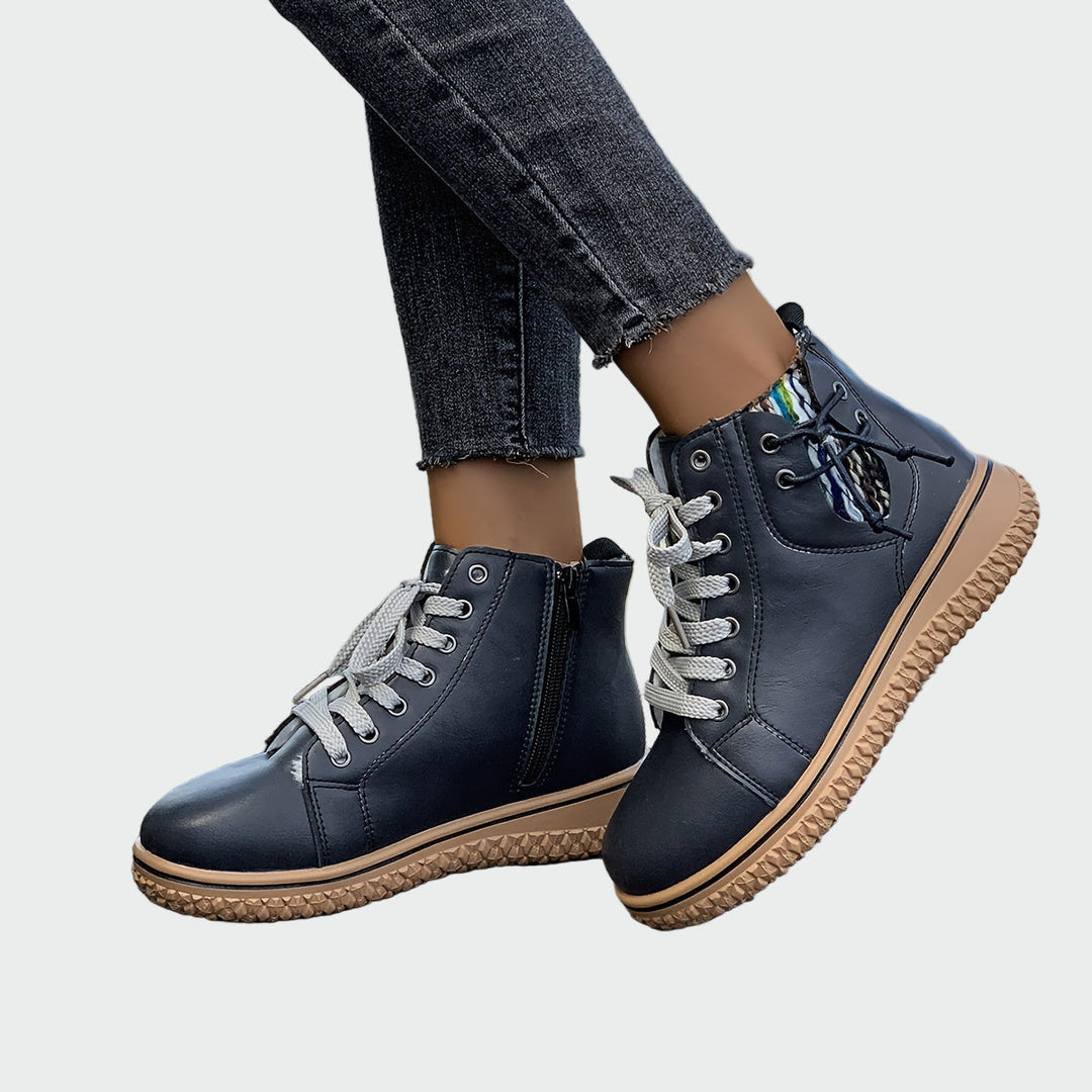 Inés | Botas Ortopédicas De Cuero Con Caña Baja Modernas