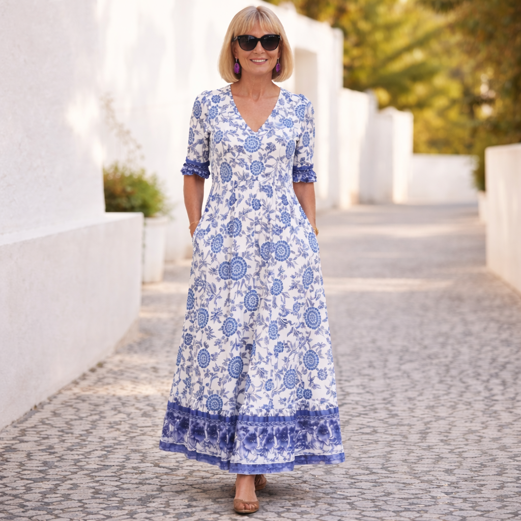 Elly | Vestido Floral Elegante con un Toque Fresco
