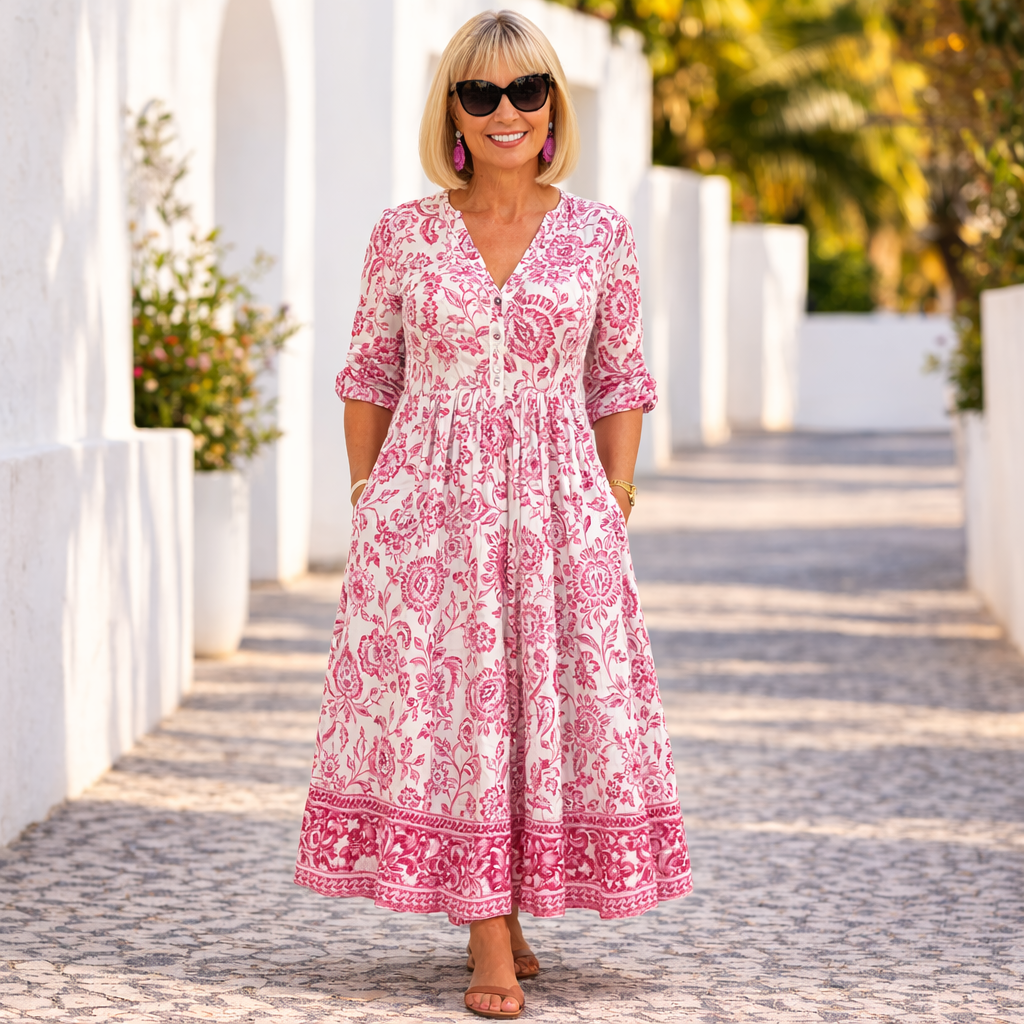 Elly | Vestido Floral Elegante con un Toque Fresco