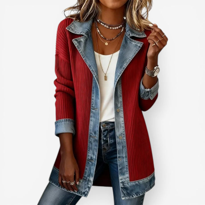 Blazer Emilia™ en mezclilla combinada