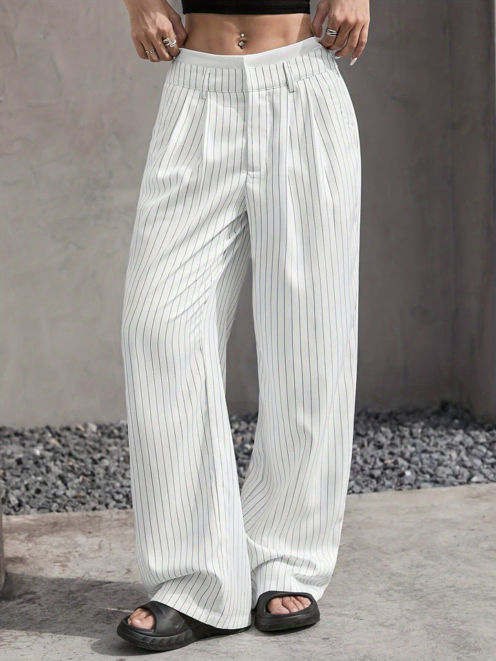 Talia™ | Pantalones de Cintura Alta y Pierna Ancha