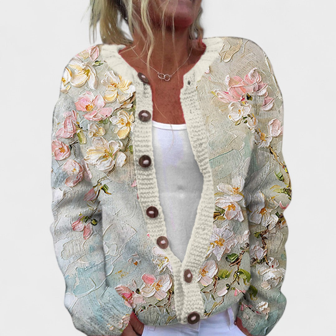 Clara™ | Cárdigan elegante con diseño floral