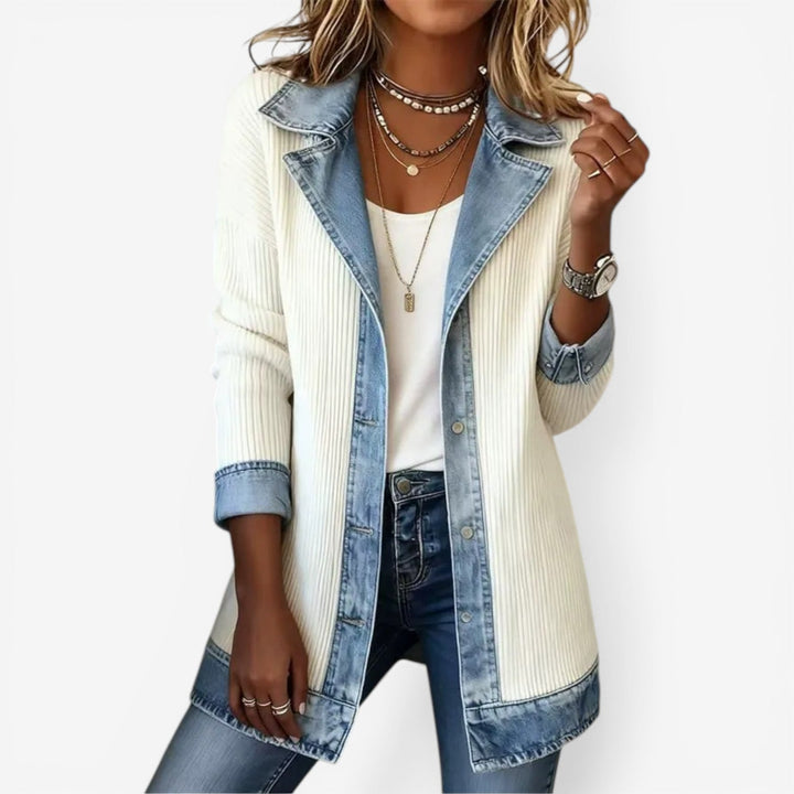 Blazer Emilia™ en mezclilla combinada