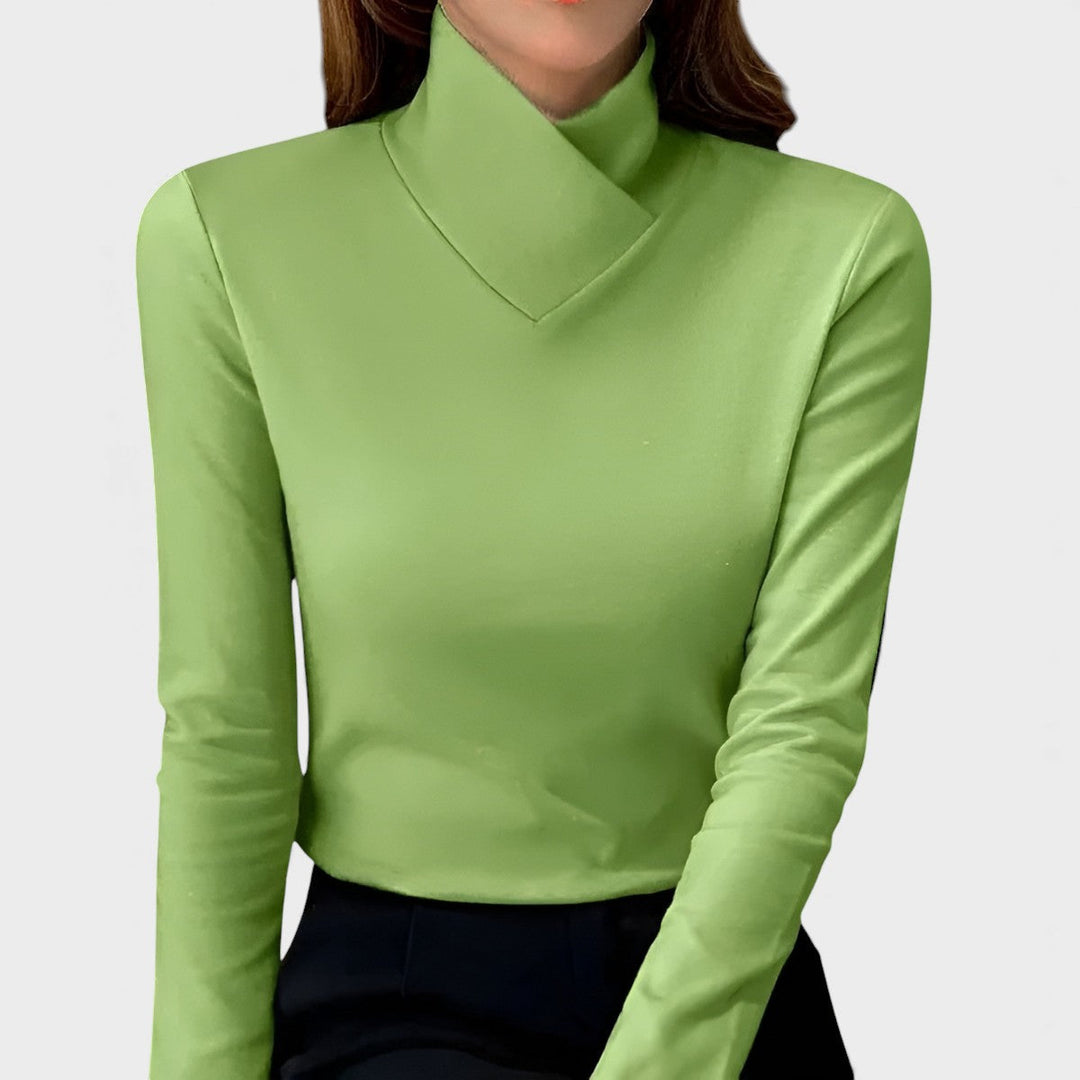 Silvia™ | Jersey elegante de cuello alto