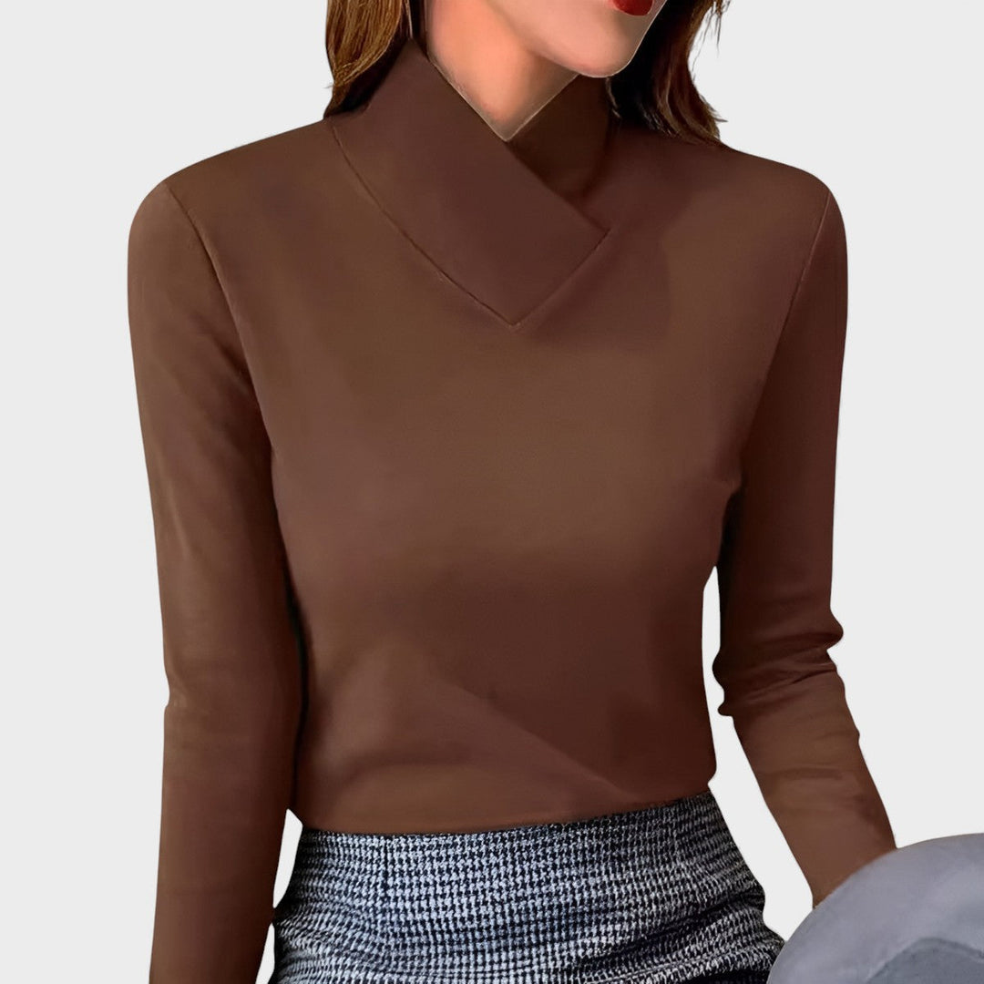 Silvia™ | Jersey elegante de cuello alto