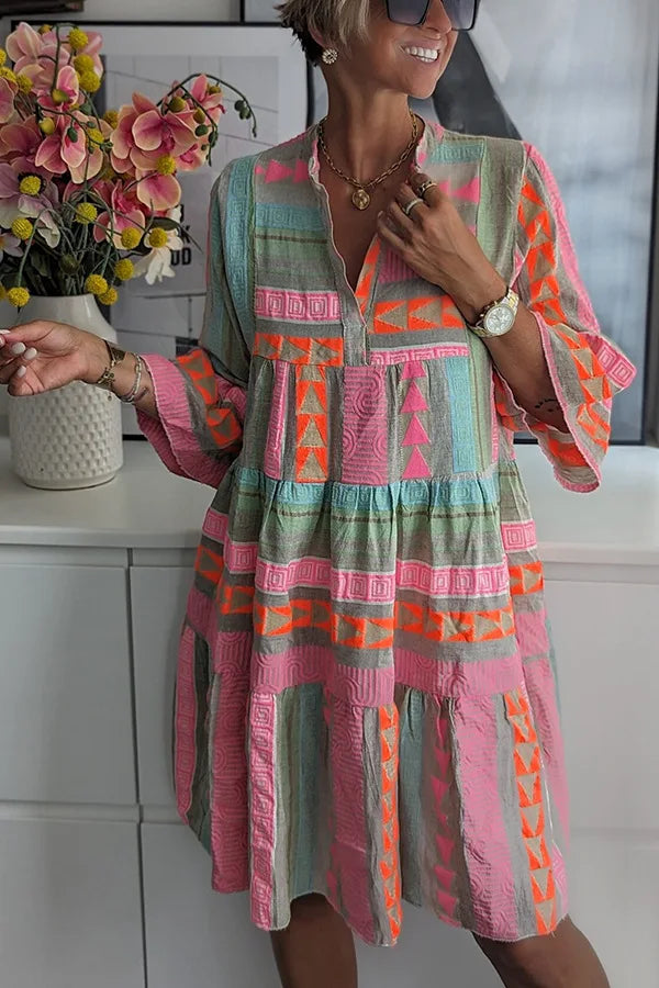 Lucy | Vestido Midi Fluido con Estampado