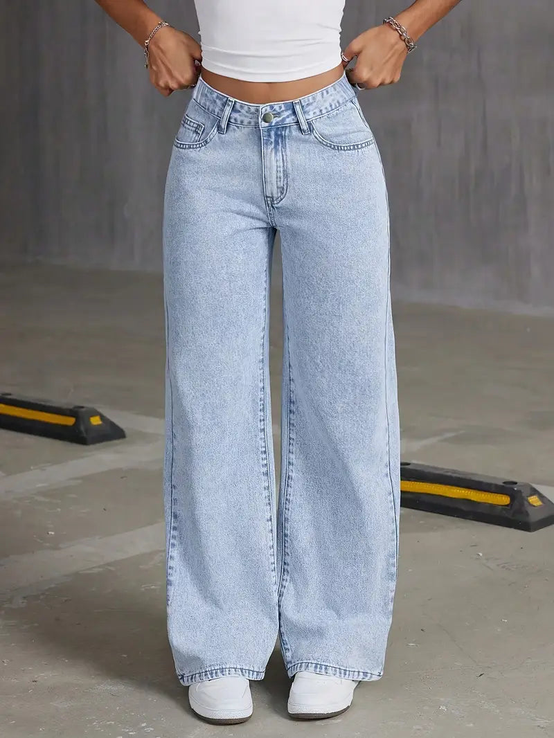 Celia™ | Pantalones Anchos de Cintura Alta