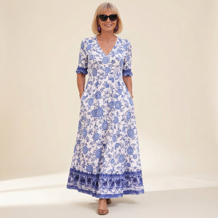 Elly | Vestido Floral Elegante con un Toque Fresco