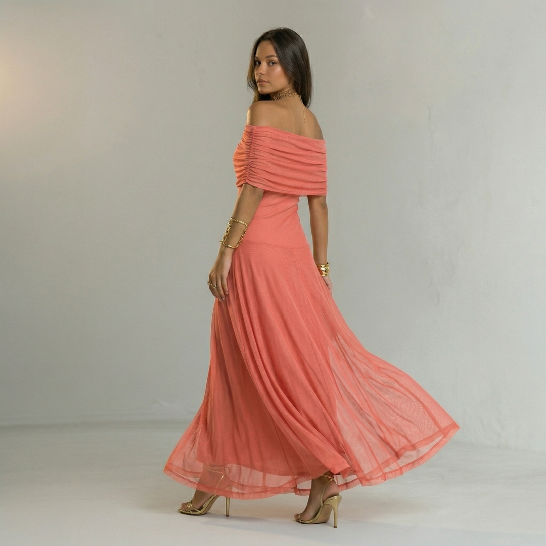 Giorgina – Vestido Maxi Off-Shoulder