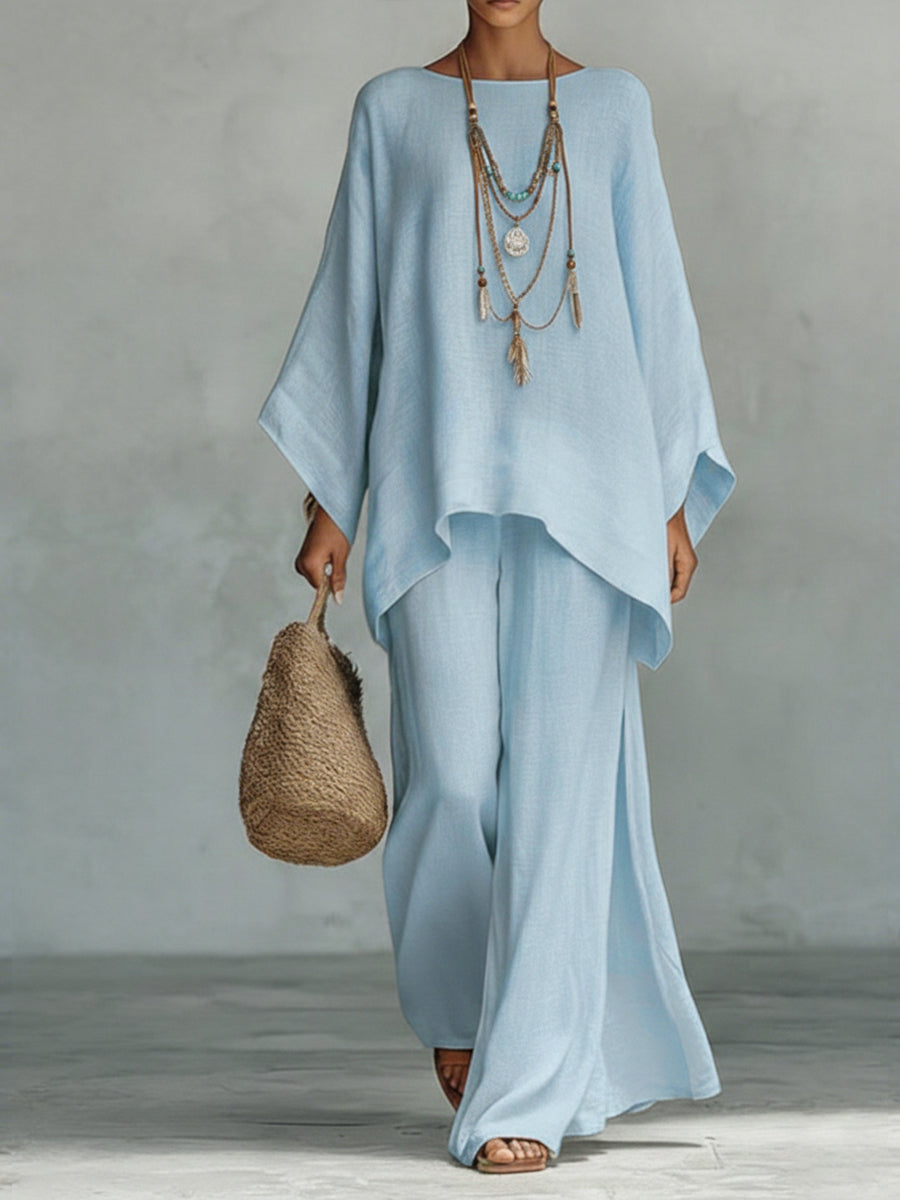 Celine™ | Conjunto de Dos Piezas de Lino Elegante