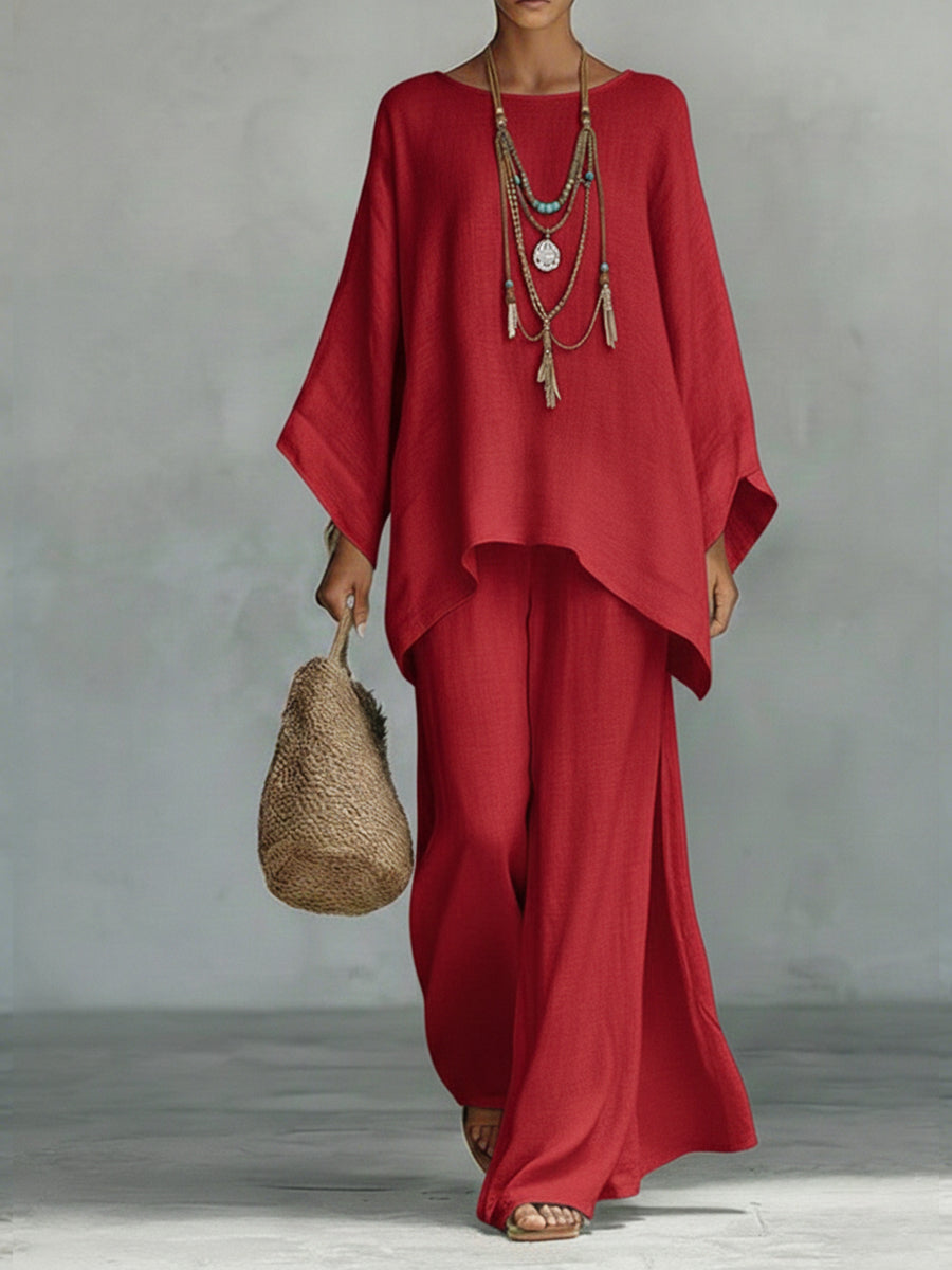Celine™ | Conjunto de Dos Piezas de Lino Elegante